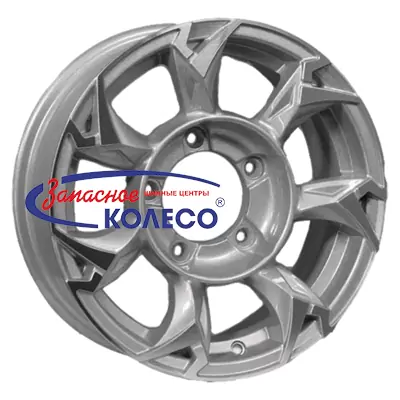 15'' 5x139,7 ET5 D108,1 5,5J Khomen Wheels KHW1505 (Jimny) F-Silver-FP