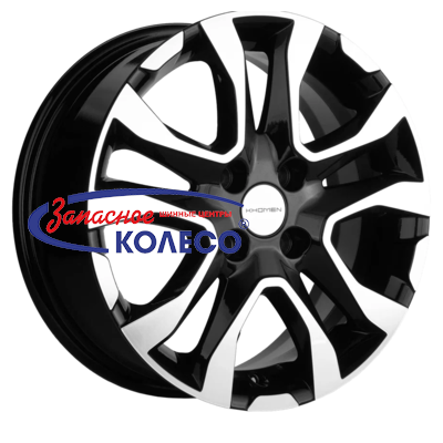 15'' 4x100 ET46 D54,1 6,0J Khomen Wheels KHW1503 (Rio/Solaris) Black-FP